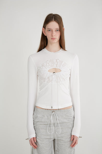 Circle-T Long Sleeve WHITE LACE