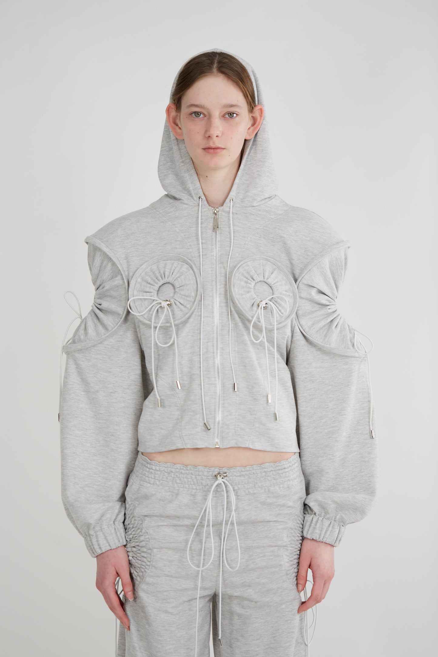 Circle Hoodie -Grey